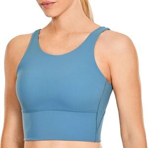 CRZ Yoga Longline Sports Bra Crop Top Medium